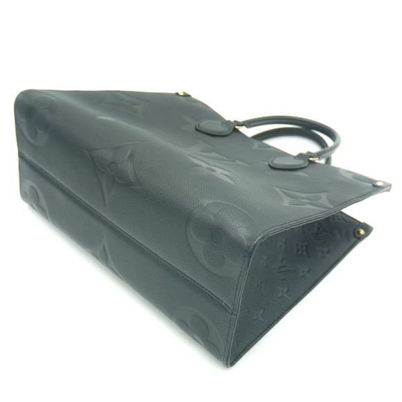 Louis Vuitton Tote Bag On The Go Monogram Emplant Leather Noir MM Shoulder Bag - Picture 3 of 9